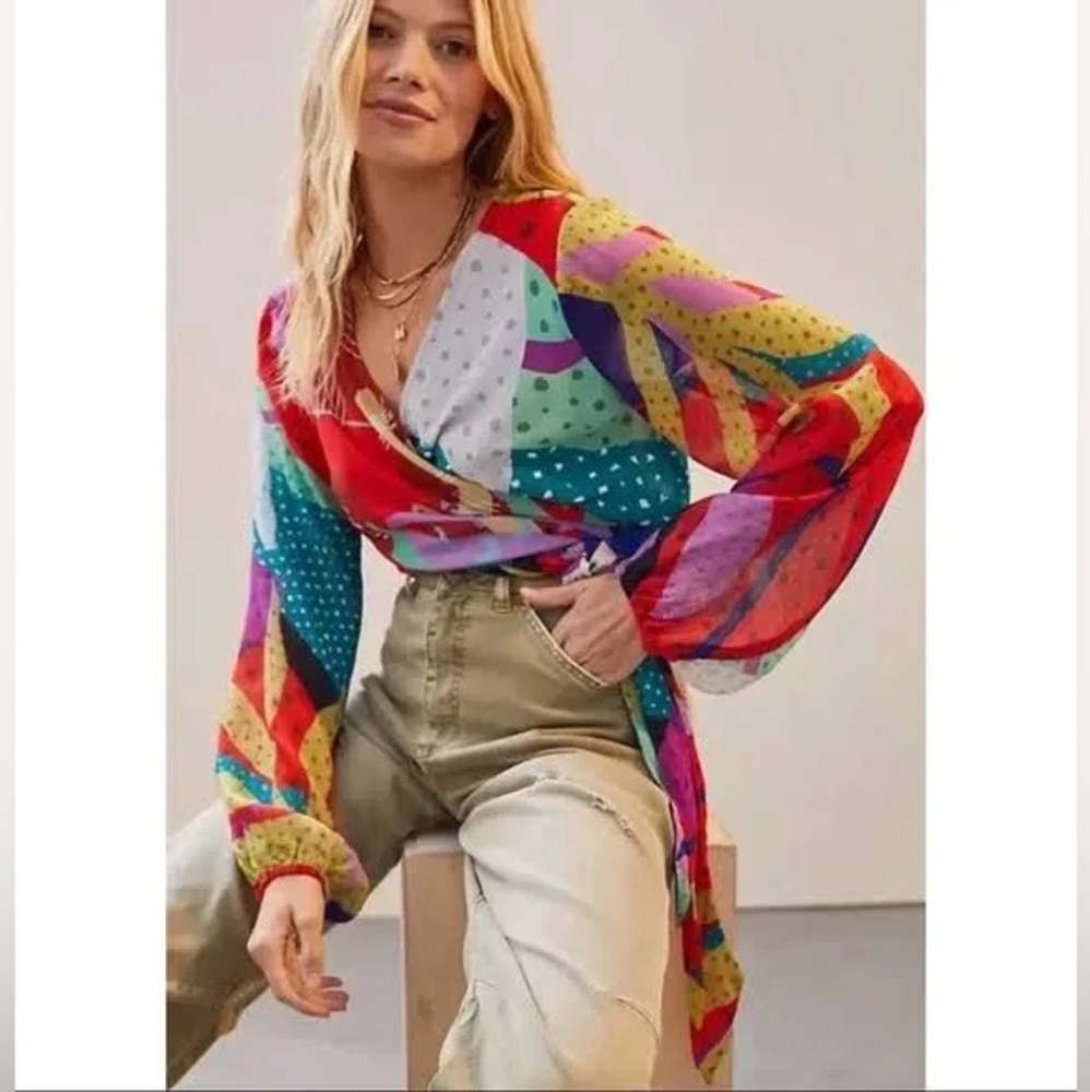 Anthropologie Wrap Blouse